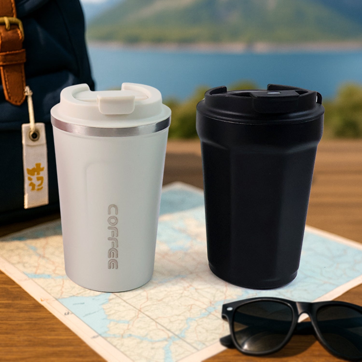 Stainless Steel Coffee Travel bottle with Lid 450 ML Approx, Tumbler (1 Pc) Stainless Steel Coffee Travel bottle with Lid 450 ML Approx, Tumbler (1 Pc)
